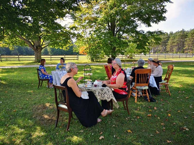 Outdoor High Teas are held when weather permits